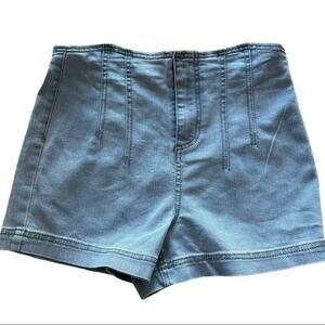 Madden Girl Womens High Rise Denim Shorts Blue Size 28